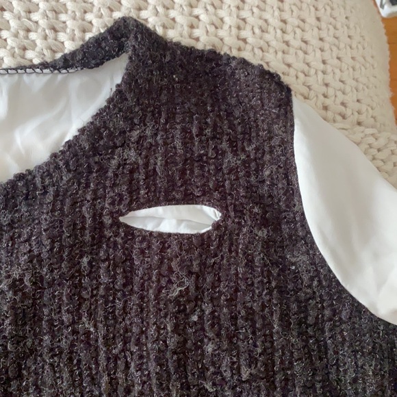 two tones sweater - grey wool and white silk - Picture 2 of 3